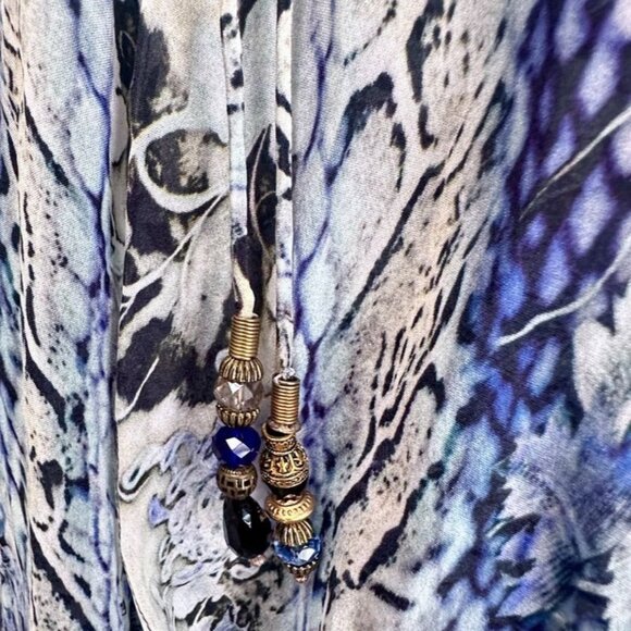 Camilla Mini Dress with Long Overlay Silk Crystal Embellished Size XS Hush Hush - Picture 10 of 16